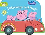 Peppa Pig Unterwegs mit Peppa: Pappebuch mit beweglichen Rädern für...