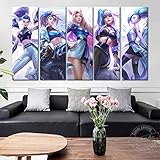 Lling LOL Game Poster KDA ALL OUT Leinwand Gemälde League of Legends...