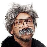 WIG ME UP - 4129-P103-68A Fasching Karneval Halloween Opa Kauz...