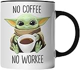 DragonHive Tasse - No Coffee No Workee Ohne Kaffee keine Arbeit -...