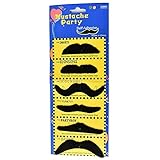 thematys® falscher Schnurr-Bart zum Ankleben schwarz bunt - Kostüm...