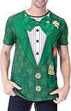 COSAVOROCK ST. Patrick's Day Leprechaun Kostüm Grün T-Shirts Herren...
