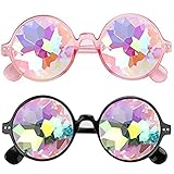 DTSC 2 Stück Kaleidoskop Regenbogen Sonnenbrille, Brille Mit...