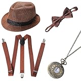 softdigit 1920s Herren Accessoires, Gatsby Kostüm Set, 20er Jahre...