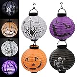 Gxhong 4er Halloween Laternen,Halloween Papierlaternen,Faltbare...