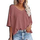 t-Shirts Oversize Longshirt Damen Kurzarm lässig schickes Oberteil...