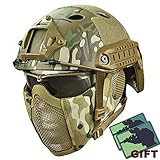 YOROOW Paintball Schutzhelm Camo Gesicht Airsoft Schneller Helm mit...