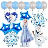 Frozen Luftballon deko, 17PCS Frozen Birthday Decoration, Gebutstag...