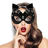 Katze Masken Damen, Catwoman Maske, Halloween Valentinstag Karneval...