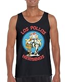 TRVPPY Herren Tank-Top Shirt Modell Los Pollos Hermanos, Schwarz, L