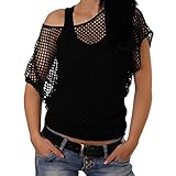 Crazy Age Frauen Partytop Sommertop Netzoberteil Trend 2016 in...