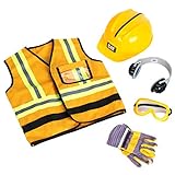 Theo Klein 3224 CAT Bauarbeiterweste | Mit Helm, Handschuhen, Brille...
