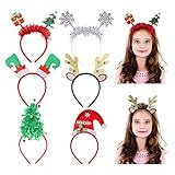 6 Stück Weihnachts-Haarreif,Weihnachtsstirnband...