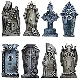 JOYIN 8 Stück Halloween-Grabstein-Hof-Dekorationen, 41,9 cm hoch,...