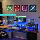 KAIRNE 4 Stück 3D Wandtattoo Gamer,Moderne Poster Gamer,Wandtattoo...