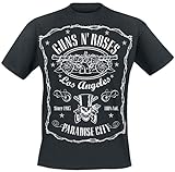 Guns N' Roses Paradise City Label Männer T-Shirt schwarz XXL 100%...