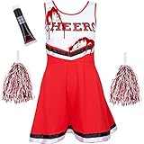 Zombie-Cheerleader-Kostüm für Frauen. Cheerleader-Outfit mit...