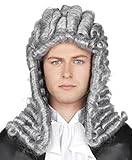 Boland 86364 - Erwachsenenperücke Richter, One Size, grau, lockig,...