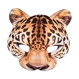 Boland 56731 - Halbmaske Leopard, realistischer Druck, Maske mit...