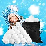 Relaxdays, weiß Künstliche Schneebälle, 50 St, Winter Deko, f....