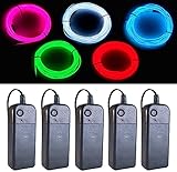Balabaxer EL-Draht 5 Farben, 9ft Neonlicht-Draht 5er-Pack...