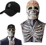 Halloween Maske Totenkopf Maske mit Beweglichem Kiefer, Schädelmaske...