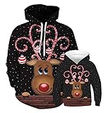 Weihnachtspullover Familie Xmas Pullover Weihnachten 3d Hoodie Ugly...