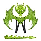 Yeeteesy Halloween Drachen Flügel Schwanz Masken Set, Maskerade...