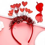 MplehDa Herz Haarreif Mottoparty Valentinstag Hair Hoop mit...