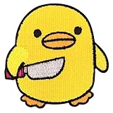 Urbanski Patch Ente mit Messer angry Duck zum Aufbügeln 6 x 5,8 cm |...