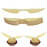 ZELAITE 40 Stück Gold Glitter Flügel Kuchen Dekoration, Dekoration...