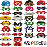 Goujfol Superhelden Masken, 32 Stück Halbmasken Filz Masken, Cosplay...