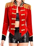 inlzdz Damen Zirkus Ringmaster Kostüm Halloween Cosplay Langarm...