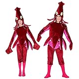 Widmann - Kostüm Tintenfisch, Overall, Fisch, Karneval, Mottoparty
