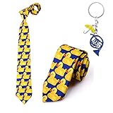 HIJAJA Krawatte Ducky Blau und Gelb – Krawatte Ente – Original –...