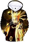 PANOZON Herren 3D Druck Sasuke Itachi Manga Anime Kapuzenpullover...