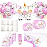 Himeland Einhorn Kindergeburtstag Deko, Geburtstagsdeko Mädchen Party...