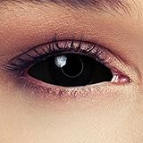 Schwarze Sclera Zombie Kontaktlinsen 22mm Linsen Halloween Kostüm...