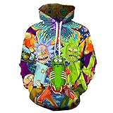 zhacaoji Rick and Morty Kapuzenpullover Sweatshirts 3D Digitaldruck...