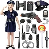 Polizei Kostüm Mädchen 12pcs Polizei Ausrüstung Polizeikelle...