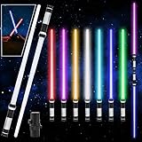 2PCS Laserschwert Kinder,2 in 1 Duell Lichtschwert,Star Wars...