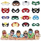 URAQT Superhelden Masken, 16 Stück Superhero Cosplay Masken,...