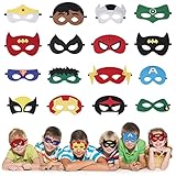 URAQT Superhelden Masken, 16 Stück Superhero Cosplay Masken,...