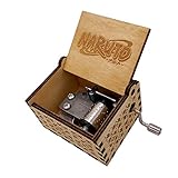 Youtang Mini-Spieluhr, Handkurbel, Naruto-Spieluhr, geschnitzt, Holz,...