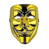 VintageⅢ Halloween Masken Gold V For Vendetta Mask - Anonymous...