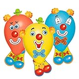 Susy Card 40015361 Luftballons Funny Clowns, Latex + Pappe mit...