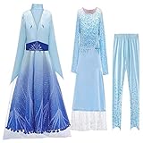 Emin ELSA Kostüm Mädchen Prinzessin Schneekönigin Eiskönigin ELSA...