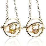 Sanduhr Halskette Harry Potter,2 Stück Halskette Hermine Time-Turner...
