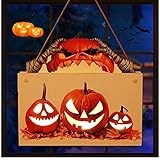 Miioto Halloween-Türschild mit LED, Halloween Dekorationen, Halloween...
