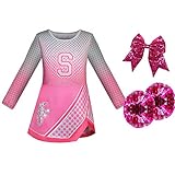 LQSZ Mädchen Addison Kleider Zombies Cheerleader Rose Kleid, Rose...
